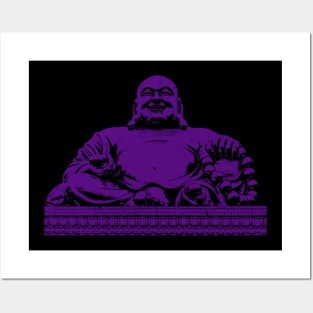 Buddha Art Dark Purple Color Posters and Art